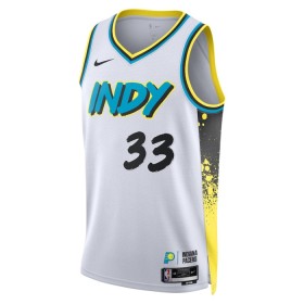 Dres Indiana Pacers Myles Turner Nike 2024-25 City Edition Bijela Swingman
